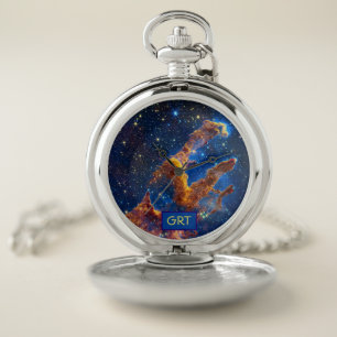 Pillars of Creation - James Webb NIRCam Astronomy Pocket Watch