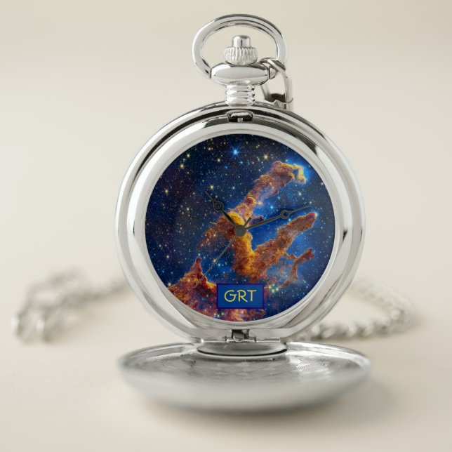 Pillars of Creation - James Webb NIRCam Astronomy Pocket Watch (Inside)