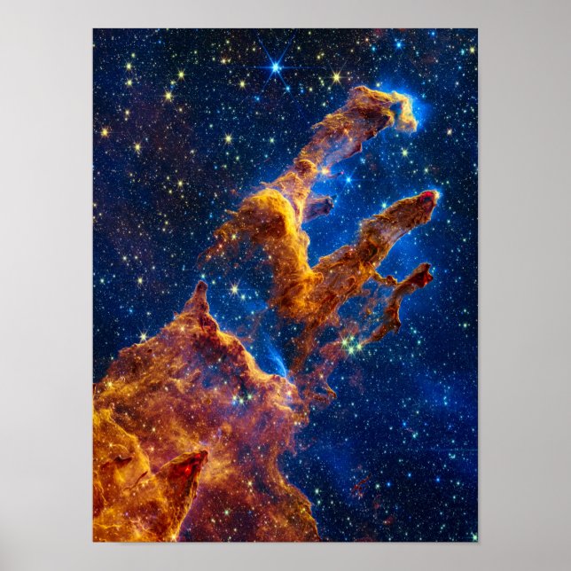 Pillars of Creation - James Webb NIRCam Astronomy Poster (Front)