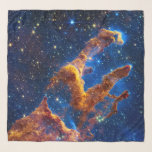 Pillars of Creation - James Webb NIRCam Astronomy Scarf<br><div class="desc">A view of The Pillars of Creation taken by the Near-Infrared Camera (NIRCam) of NASA’s James Webb Space Telescope. To the fanciful eye, the pillars of semi-transparent gas and dust almost looks like a praying mantis ready to feast on stars and galaxies. The pillars are regions where young stars are...</div>