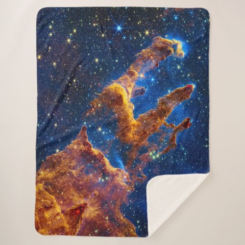 Pillars of Creation _ James Webb NIRCam Astronomy Sherpa Blanket