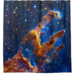 Pillars Of Creation - James Webb Nircam Astronomy Shower Curtain at Zazzle