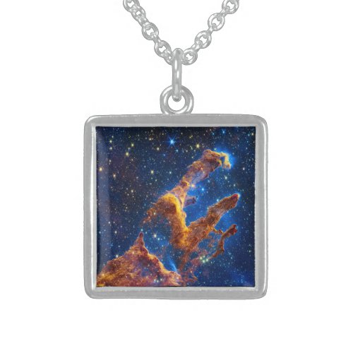 Pillars of Creation _ James Webb NIRCam Astronomy Sterling Silver Necklace