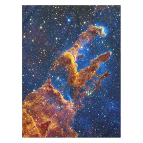 Pillars of Creation _ James Webb NIRCam Astronomy Tablecloth