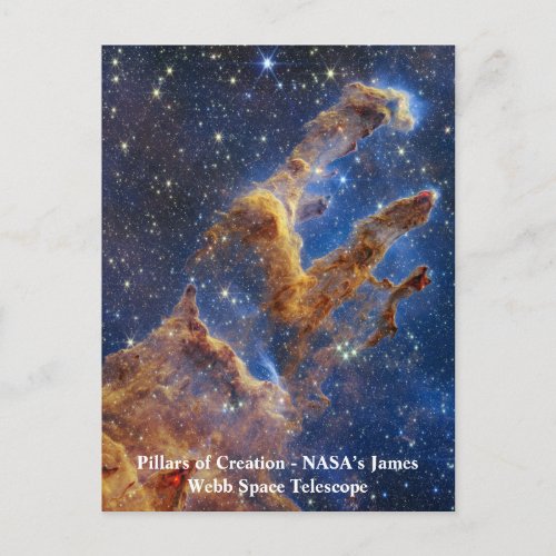 Pillars of Creation James Webb Space Telescope Postcard