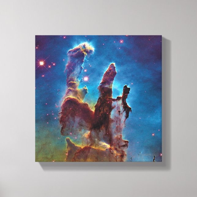 Pillars of Creation M16 Eagle Nebula Space Photo Canvas Print (Front)