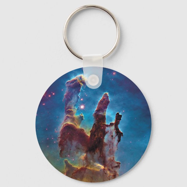 Pillars of Creation M16 Eagle Nebula Space Photo Keychain (Front)