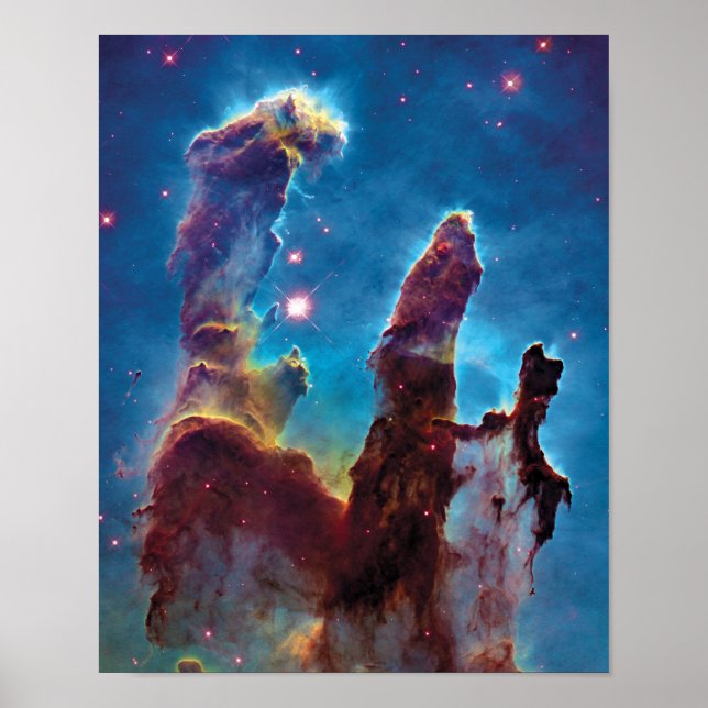 Pillars of Creation M16 Eagle Nebula Space Photo Poster (Front)