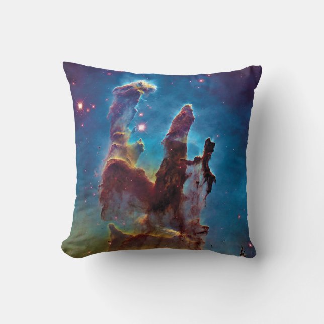 Pillars of Creation M16 Eagle Nebula Space Photo Throw Pillow (Front)
