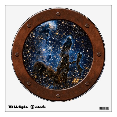 Pillars Of Creation Near_Infrared Porthole View Wall Decal