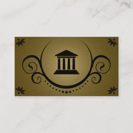 Customizable pillars of justice sophistications business cards