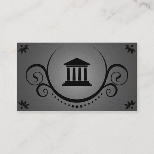 Customizable pillars of justice sophistications business card template