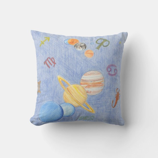 Pillow 13 Zodiac Planets (Front)
