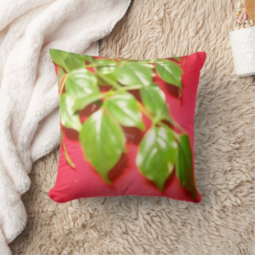 Pillow 2 GreenLeavesOnPink 2 RFPMDesigns ️2012