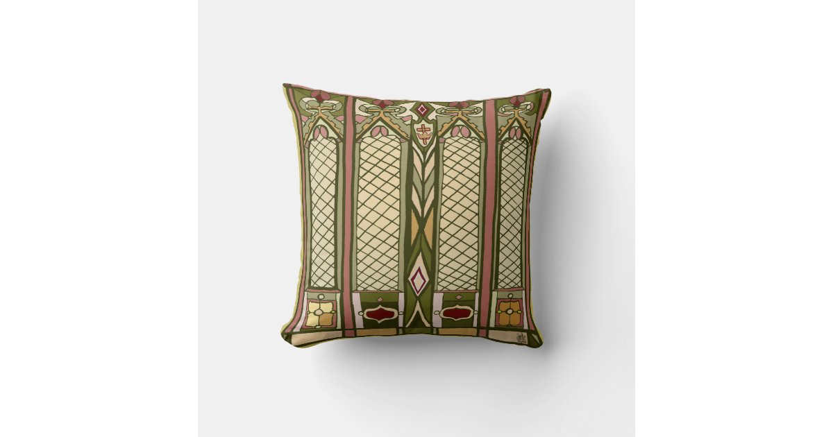 Pillow (Arts and Crafts Style) Zazzle