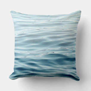 Pillow blue and grey water
