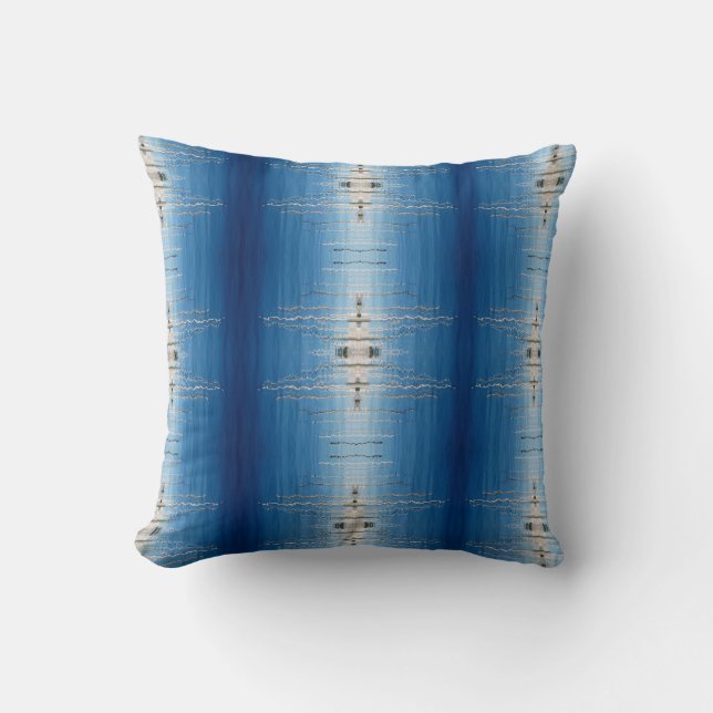 Pillow Blue Water Abstraction Design (Front)