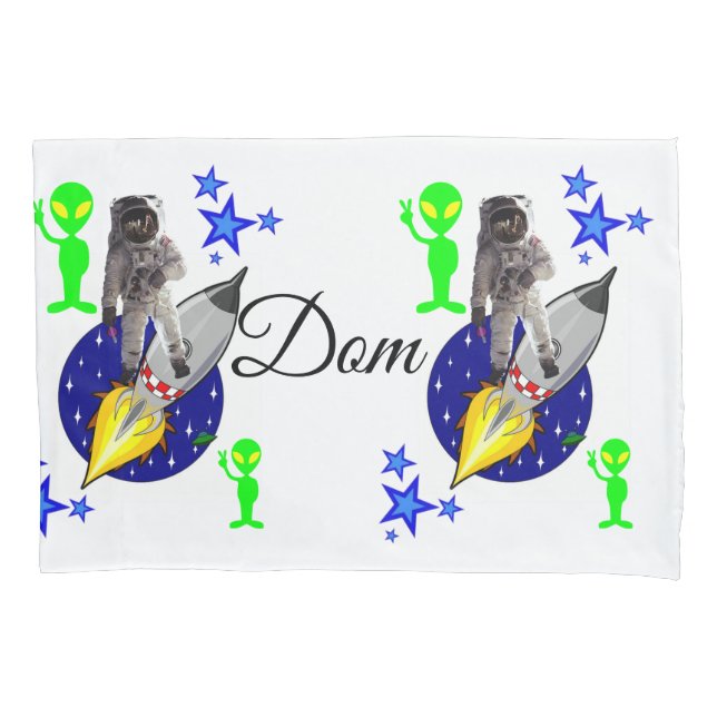 Pillow Case Astronaut Spaceship (Front)