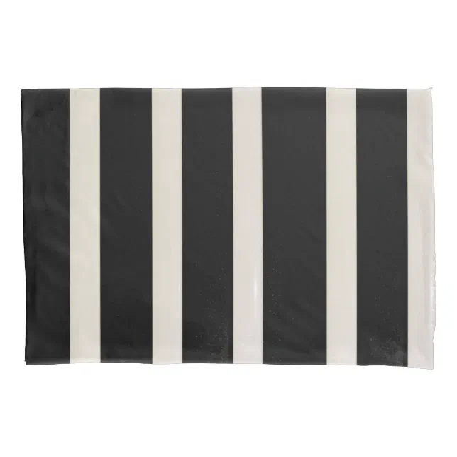 Pillow Case Black and White Stripe Zazzle