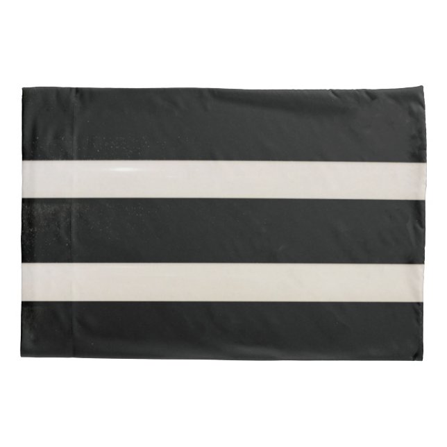Pillow Case Black and White Stripes (Back)