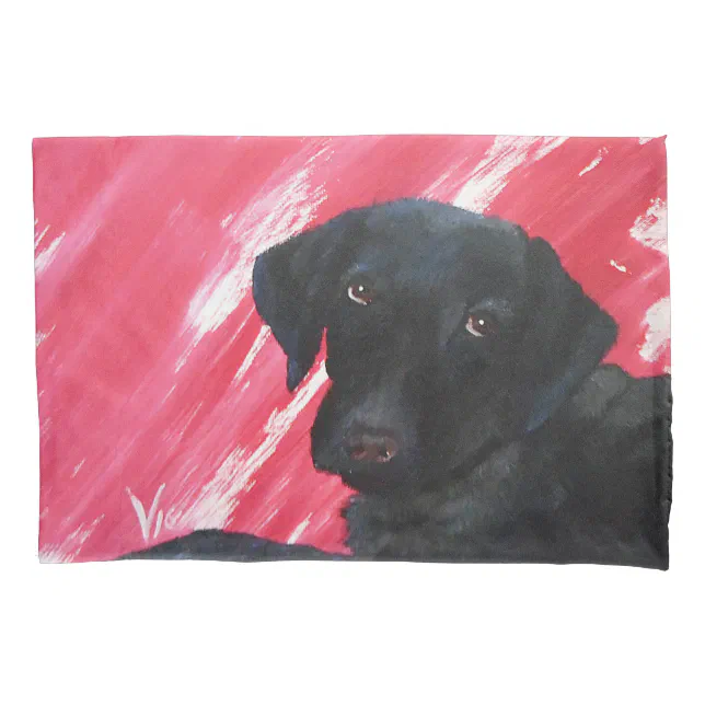 Pillow case, Black lab Pillowcase Zazzle