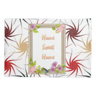 Pillow Case Colorful Colors Home Sweet Home