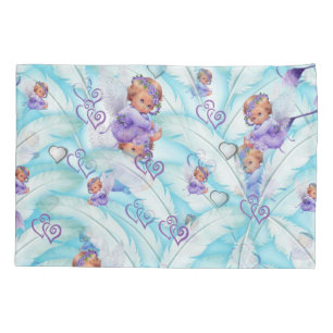 Pillow Case Floral Feathers Baby Angel