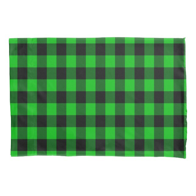 Pillow Case Green Plaid (Front)