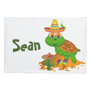 Pillow Case Green Turtle