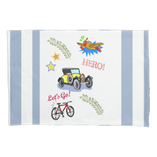 Pillow Case Hero Bicycle Car Airplane