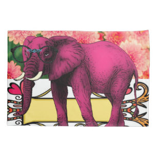 Pillow Case Purple Elephant