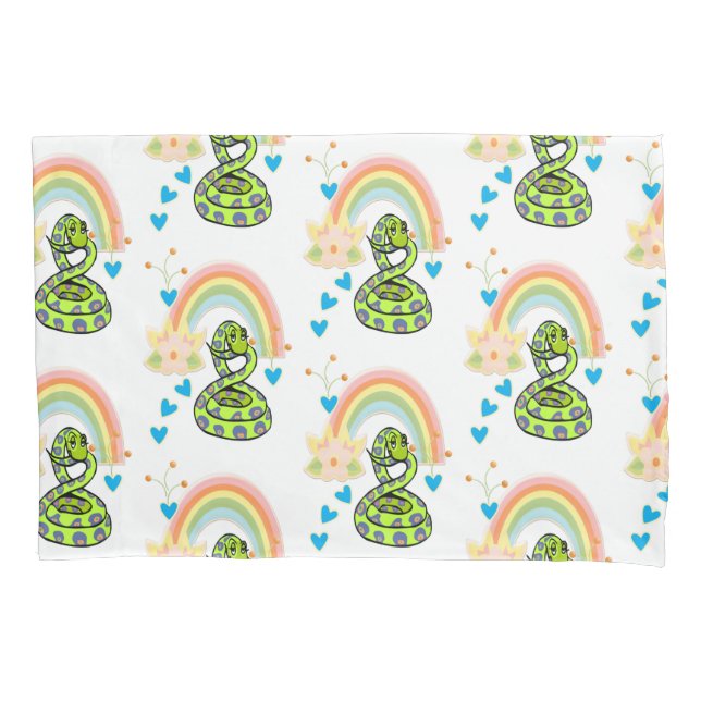 Pillow Case Snake Rainbow (Front)
