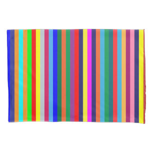 Pillow Case Stripe Bright Colorful