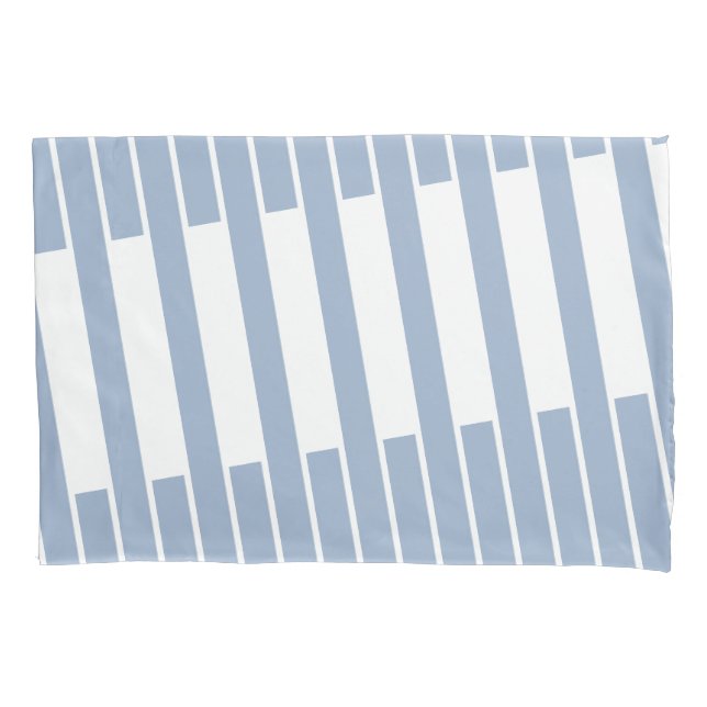 Pillow Case Stripe White and Blue (Front)
