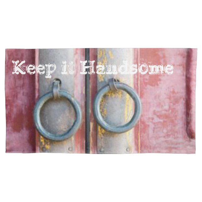 Pillow Cases Keep it Handsome Pink Locks (Front)