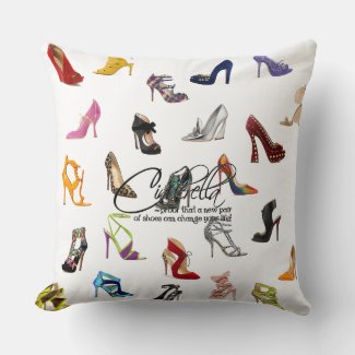 Pillow Cinderella Quote Designer Shoes Heels Pumps