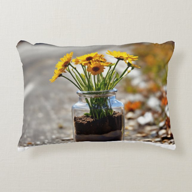pillow colorful flower  design  (Front)
