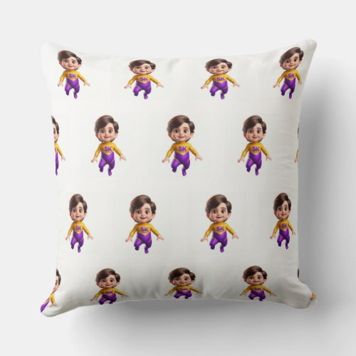 Pillow cover with cute little boy