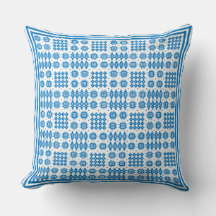 Pillow, Cushion Welsh Tapestry Pattern Bright Blue