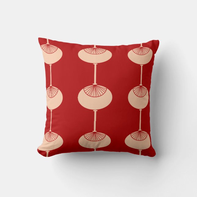 Pillow Design Mid Century RED (Front)