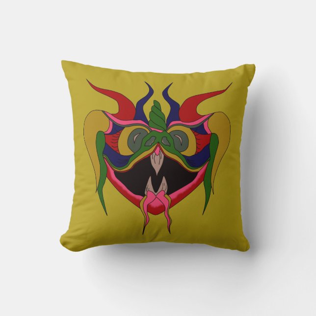 PILLOW DETAILED CHINESE DRAGON ART PRINT (Front)
