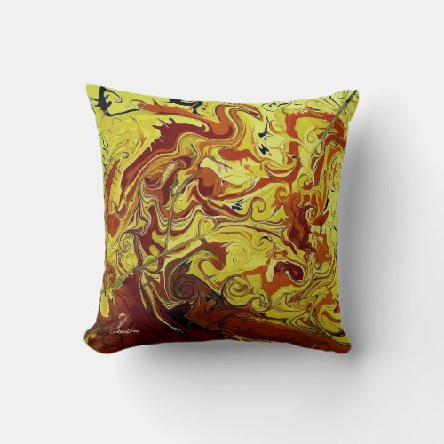 Pillow Dragon Fire Cotton Throw