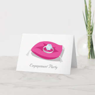 pillow, engagement party card