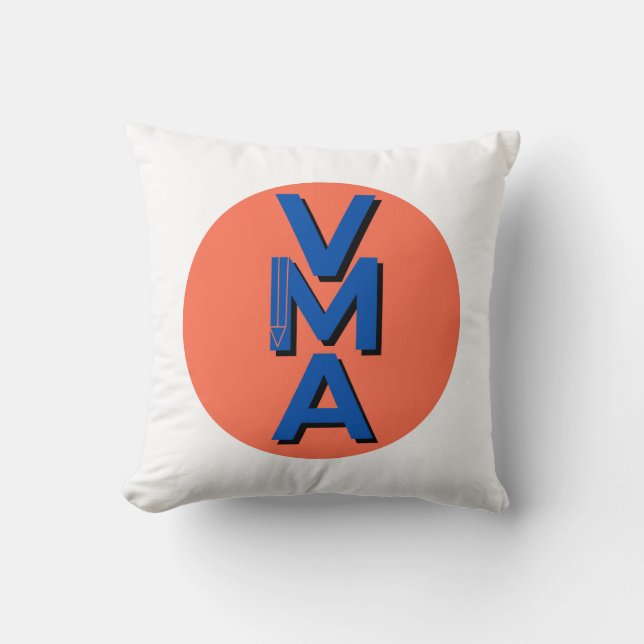 Pillow featuring a logo with complementary colors (Front)