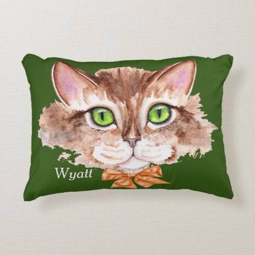 Pillow for Baby Boys Room with Cat