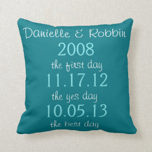 Pillow for wedding anniversary