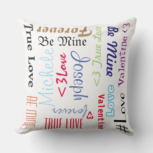 Pillow Forever Love Be Mine Valentine Personalized (Front)