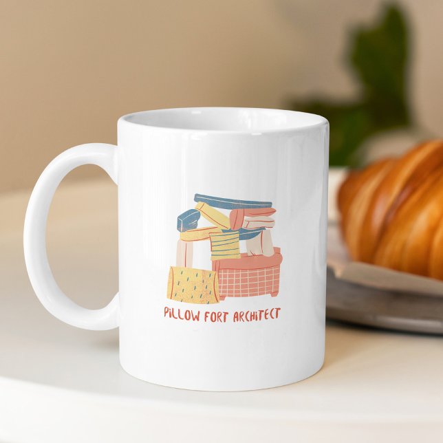 Pillow Fort Architect Funny Typography Coffee Mug (Creator Uploaded)