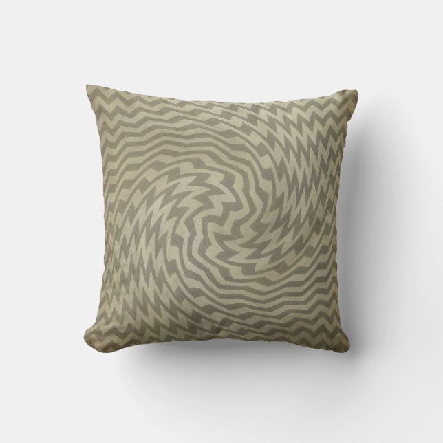 pillow geometric pattern with distressed look (Front)