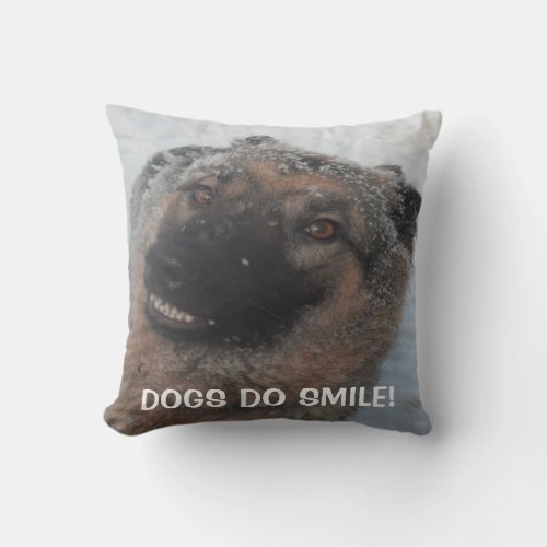 Pillow German Shepherd Smiling Dogs Do Smile